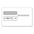 ComplyRight Double-Window Envelopes For Standard IRS 3-Up 1099 Tax Forms, Moisture/Gum Seal, 3 7/8" x 8 3/8", White, Pack Of 100