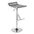 LumiSource Mirage Ale Contemporary Adjustable Bar Stool, Chrome/Silver