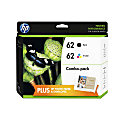 HP 62 Black/Tricolor Ink Cartridges And Paper Combo Pack (F6U00FN#140) 1 thumbnail image