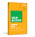 H&R Block Basic 2023 Tax Software, For PC/Mac, Product Key/Download