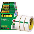 Scotch® Magic™ Tape, 1" x 216', Matte Clear, Pack Of 12 Rolls