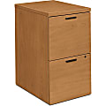HON® 10500 Full-Height 22-3/4"D Vertical 2-Drawer Mobile Pedestal Cabinet, Harvest Cherry