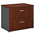 Bush Business Furniture Components 35-2/3"W Lateral 2-Drawer File Cabinet, Hansen Cherry/Graphite Gray, Premium Installation