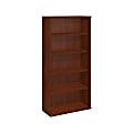 Bush Business Furniture Components 5 Shelf Bookcase, 36"W, Hansen Cherry, Premium Installation