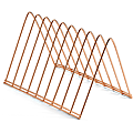 Officemate Triangle Wire Sorter, Rose Gold - 7" Height x 7" Width x 11" DepthDesktop - Sturdy - Rose Gold - Steel Wire - 1 Each
