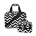 iGnite Shoulder Bag With Toiletry Case, Black/White