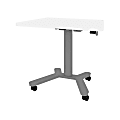Bestar Universel Electric 36"W Small Standing Desk, White