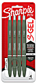 Sharpie S-Gel Fashion Barrel Gel Pens, Medium Point, 0.7 mm, Green Barrels, Black Ink, Pack Of 4 Pens 1 thumbnail image