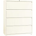 Lorell® 42"W Lateral 4-Drawer File Cabinet, Metal, Cloud