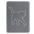 Gibson Everyday Pet Elements Cat Silhouette Place Mat, 18-1/2" x 13-13/16", Gray