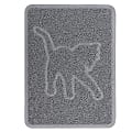 Gibson Everyday Pet Elements Cat Silhouette Place Mat, 18-1/2" x 13-13/16", Gray 1 thumbnail image