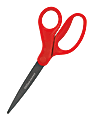 Office Depot® Brand Titanium Scissors, 8 3/16", Straight, Red/Black