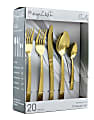 MegaChef Baily 20-Piece Stainless-Steel Flatware Set, Gold