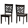 Baxton Studio Caron Dining Chairs, Dark Brown, Set Of 2 Dining Chairs 1 thumbnail image