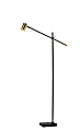 Adesso® Collette LED Floor Lamp, 63"H, Antique Brass Shade/Black Base
