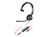 Poly Blackwire 3315 - Microsoft Teams - 3300 Series - headset - on-ear - wired - 3.5 mm jack, USB-C - Certified for Microsoft Teams 1 thumbnail image