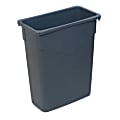 Carlisle TrimLine Trash Can, 15 Gallons, Gray