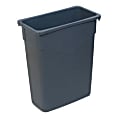 Carlisle TrimLine Trash Can, 15 Gallons, Gray 1 thumbnail image