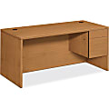 HON® 10500 66"W Workstation Computer Desk, Left Return, Harvest Cherry 1 thumbnail image