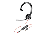 Plantronics Poly Blackwire 3315  Microsoft Teams  3300 Series  headset  on ear  wired  USB, 3.5 mm jack  Certified for Microsoft Teams 1 thumbnail image