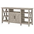Bush Furniture Key West Tall TV Stand For 65" TVs, Washed Gray, Standard Delivery 1 thumbnail image