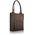 Solo® Chambers Leather/Poly Bucket Tote For 16" Laptops, Espresso/Tan