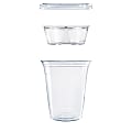 Dart® PET Cups With Single-Compartment Insert, 12 Oz, Clear, Pack Of 500 Cups
