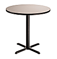 National Public Seating Café Table, 36"H x 36"W x 36"D, Gray Nebula/Black