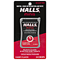 HALLS Mini Sugar Free Cherry Throat Drops, Soothing Menthol, Sugar Free, 24 Drops, 1 Pack 1 thumbnail image