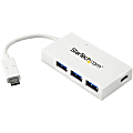 StarTech.com 4 Port USB C Hub with 1x USB-C & 3x USB-A (SuperSpeed 5Gbps) - USB Bus Powered - Portable/Laptop USB 3.0 Type-C Hub - White 1 thumbnail image