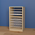 Flash Furniture Bright Beginnings Commercial Birch Wood Deluxe Multipurpose Storage Shelf, 24-1/4”H x 14”W x 12-3/4”D, Beech 1 thumbnail image