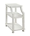 Coast To Coast Chairside Accent Table, 26"H x 14"W x 24"D, White