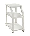 Coast To Coast Chairside Accent Table, 26"H x 14"W x 24"D, White 1 thumbnail image