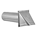 Lambro 4-In. 26-Gauge Galvanized Steel Fresh Air Intake Vent with Wire-Mesh Screen and 11-In. Pipe, No Damper, Silver, 34400GNDMS 1 thumbnail image