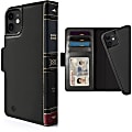 Twelve South BookBook Carrying Case (Book Fold) Apple iPhone 11, iPhone XR Smartphone - Black - Scratch Resistant Interior - Full Grain Leather, MicroFiber Interior 1 thumbnail image