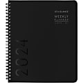 2024 AT-A-GLANCE® Contemporary Lite Weekly/Monthly Planner, 7" x 8-3/4", Black, January To December 2024, 7054XL05