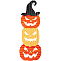 Amscan Halloween Jack-O-Lantern Sign, 28” x 9-13/16”, Orange/Yellow/Black