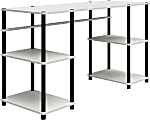 Ameriwood™ Home Condor Toolless 56"W Double Pedestal Computer Desk, White 1 thumbnail image