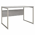 Bush® Business Furniture Hybrid 48"W x 30"D Computer Table Desk With Metal Legs, Platinum Gray, Standard Delivery 1 thumbnail image