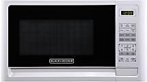 Black+Decker 0.7 Cu Ft Digital Countertop Microwave, White