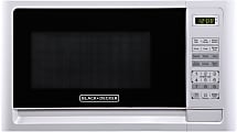 BlackDecker 0.7 Cu Ft Digital Countertop Microwave White ODP Business Solutions