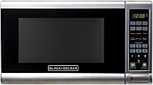 Black+Decker 0.7 Cu Ft Digital Countertop Microwave, Stainless Steel