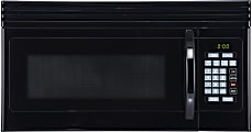 Black+Decker 1.6 Cu Ft Over-The-Range Microwave With Top-Mount Air Recirculation Vent, Black