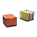 Safco Onyx Mesh Storage Cube Bins, Medium Size, Black, Set Of 2