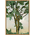 Amanti Art Green Tree Line I by PI Gallerie Framed Canvas Wall Art Print, 16" x 23", Maple