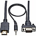 Eaton Tripp Lite Series HDMI to VGA + Audio Active Adapter Cable (HDMI to Low-Profile HD15 + 3.5 mm M/M), 6 ft. (1.8 m) - P566006VGAA 1 thumbnail image