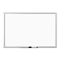 U Brands Non-Magnetic Melamine Dry Erase Board, 35" X 23", Silver Aluminum Frame