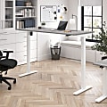 Bush Business Furniture Move 40 Series 72"W x 30"D Electric Height Adjustable Standing Desk, Platinum Gray/White Powder Coat, Standard Delivery 1 thumbnail image