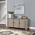 Coast to Coast Malcolm 66"W Transitional Credenza With 3 Doors, Brown-Gray