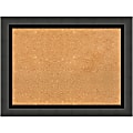 Amanti Art Cork Bulletin Board, 33" x 25", Natural, Tuxedo Black Polystyrene Frame